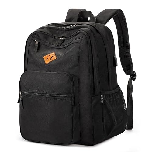 ZORFIN 36L Black Backpack for College, and Travel: Water Resistant Bookbag - Image 1