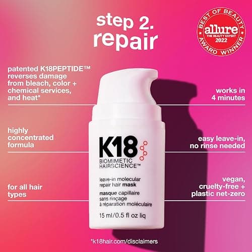 K18 Damage Repair Essentials Kit, Travel-Friendly Trio Featuring Mini Hair Mask, Mini Hair Oil & Detox Shampoo thumbnail 3