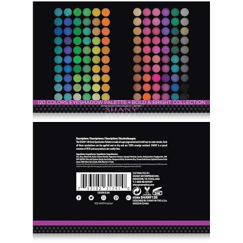 SHANY Highly Pigmented Eye Makeup Palette, 120 Matte Shimmer Metallic Eyeshadow Pallet with Long Lasting and Blendable Natural Colors - Classic Neon thumbnail 3