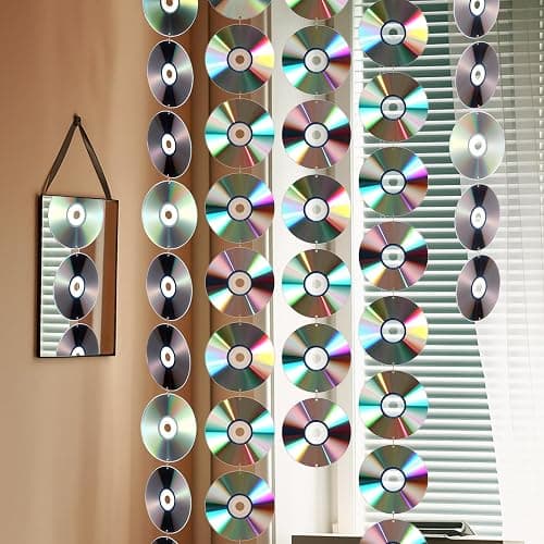 Kingdder 15 Packs Y2k Party Decorations Cd Wall 2000s Room Decor | 60 Cd Garland 90s Party Decorations Shining Disco Musical Cutouts Hanging Banners for 1990s 2000s Birthday Vintage Party thumbnail 5