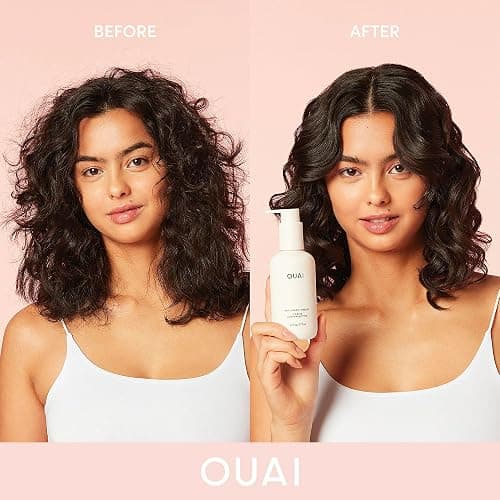 OUAI Anti Frizz Cream - Moisturizing Hair Cream with Frizz Control & Heat Protection - Provides Lasting Hydration with Jackfruit & Beetroot Extract - Paraben, Phthalate & Sulfate Free (6 oz) - 6 Ounce (Pack of 1) thumbnail 3