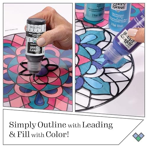 Gallery Glass PROMOGGJL22 Jewel Tones Stained Glass Painting Kit, 8 Piece Glass Paint Set for DIY Arts and Crafts, Perfect for Beginners and Artists thumbnail 7
