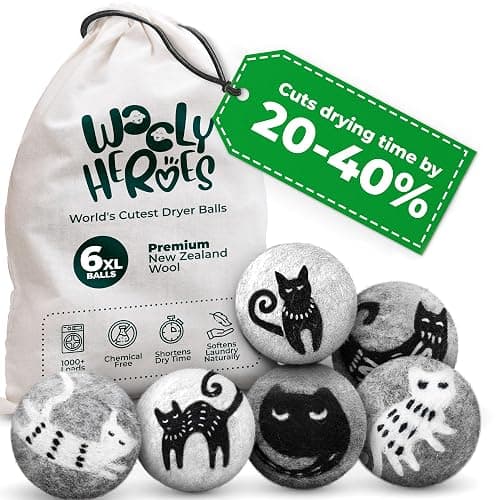 No More Dryer Sheets! XL Wool Dryer Balls 6-Pack, Reusable Laundry Softener & Static Reducer, Eco-Friendly, Long-Lasting, Safe for Sensitive Skin - Image 1