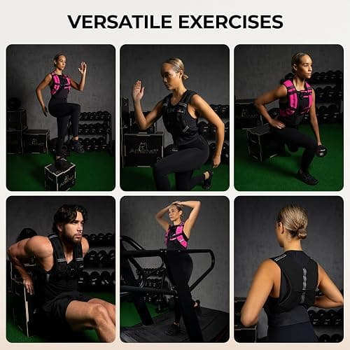 Amstaff Fitness Weighted Vest - Weight Vest for Running, Strength Training & Muscle Building, Features Reflective Stripe for Safe Outdoor Workouts (Available in 6lbs to 30lbs) thumbnail 6