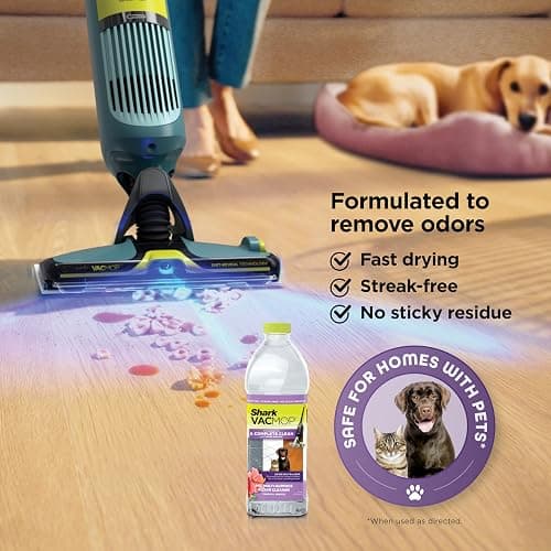 Shark VACMOP Reveal Cordless Vacuum & Spray Mop, Green, VM401 | Hard Floor Cleaner, Powerful Suction, Illumination Light, 4 Disposable Pads, 12oz Pet Cleaning Solution thumbnail 8