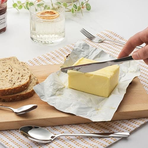Russell Hobbs RH00023 24 Piece Cutlery Set – Vienna Stainless Steel Flatware Service for 6 People, Knife & Fork Silverware, Dishwasher Safe Knives Forks Spoons, Mirror Polish Finish, Home/Restaurant thumbnail 7