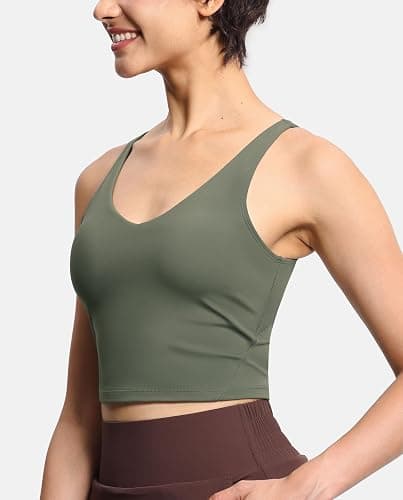 THE GYM PEOPLE Womens' Sports Bra Longline Wirefree Padded with Medium Support thumbnail 3