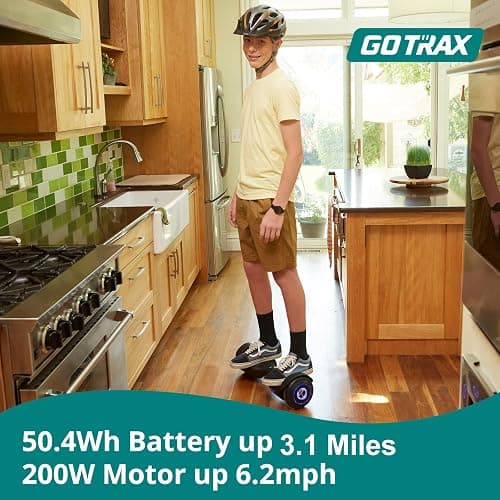Gotrax Hoverboard with 6.5" LED Wheels & Headlight, Max 4/5 Miles Range, 6.2mph Power by Dual Brushless Motor, UL2272 Certified and 50.4Wh/65.52Wh Battery Self Balancing Scooters for 44-176lbs Kids thumbnail 3