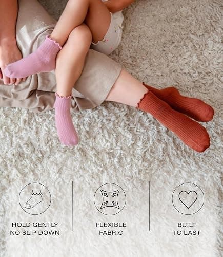NuVETTa Cute Ruffle Ankle Socks for Women, 6-Pack Frilly Cotton Lettuce Edge, Mary Janes Casual Office Dress thumbnail 4