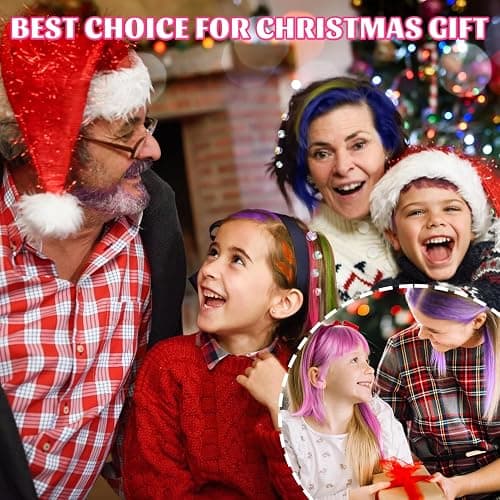 Temporary Hair Chalk with Hair Gem Stamper Kit, Hair Styling Tool with REUSABLE Shining Diamonds, Washable Hair Chalk Hair Color Dye for Girls, Toys Gifts for Girls 3 4 5 6 7-12 thumbnail 7
