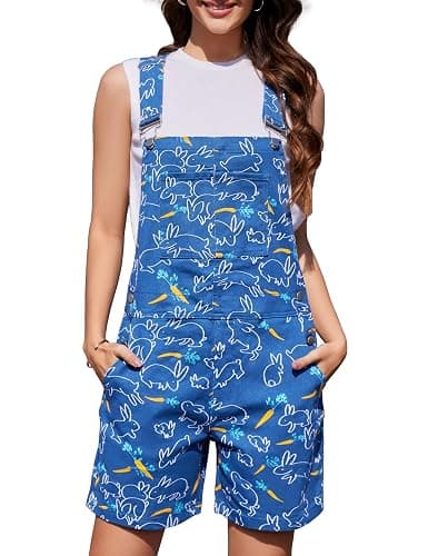Odefou Festival Overalls for Women Cute Jumpsuits Shorts Romper Fashion Bibs Coveralls - Image 1