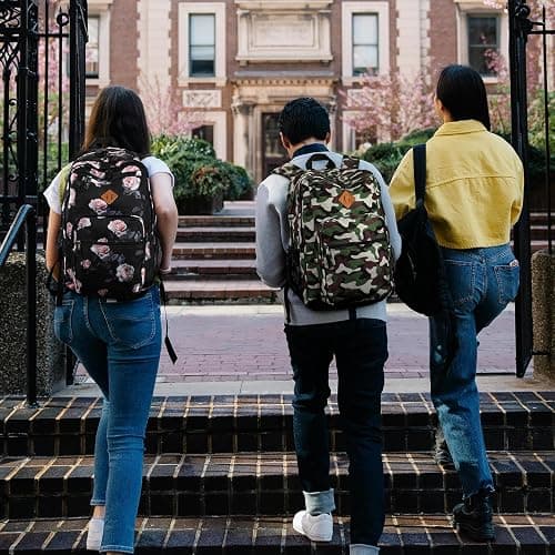 ZORFIN 26L Black Backpack for College, and Travel: Water Resistant Bookbag thumbnail 2
