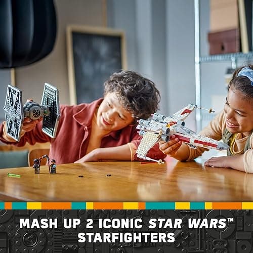 LEGO Star Wars TIE Fighter & X-Wing Mash-Up Building Set - Star Wars Toys for Boys & Girls, Ages 9+ - Imaginative, Creative Play - Use for Display or Pretend Play - Gift for Fan's Birthday - 75393 thumbnail 4