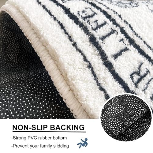 White Cute Oval Bath Rug 20x32in, Machine Washable Soft Angel Bath Mat | Plush carpet aesthetic design, Fun Y2K vintage decor,For shower toilet tub thumbnail 5