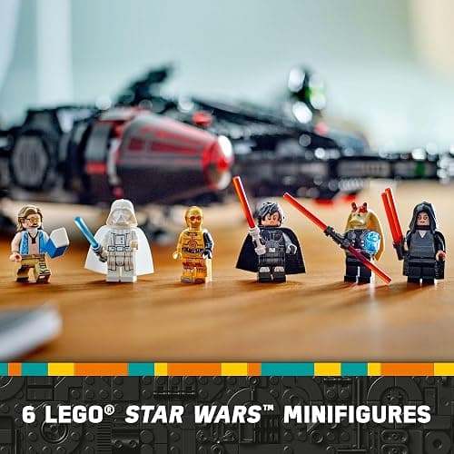 LEGO Star Wars The Dark Falcon Buildable Starship, Star Wars Toy Vehicle Set for Boys and Girls, Collectible Millenium Falcon Toy with 6 Star Wars Minifigures, Birthday Gift for Kids or Any Fan, 75389 thumbnail 6