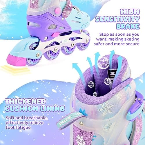 2PM SPORTS Inline Skates for Kids Boys Girls Ages 5-8 8-12 3-5 4-8 6-12 with Light Up Wheels, Adjustable Children's Roller Skates Blades for Toddler Beginner Youth Indoor Outdoor thumbnail 5