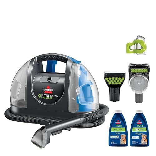 Bissell Little Green Pet Deluxe Portable Carpet Cleaner and Car/Auto Detailer, 3353, Gray/Blue - Image 1