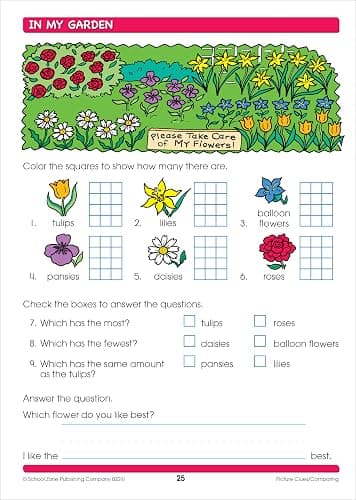 School Zone Reading Activities 1-2 Workbook: 64 Pages, 1st Grade, 2nd Grade, Comprehension, Comparing, Contrasting, Evaluating, Ages 6 to 8 (I Know It! Book Series) thumbnail 4