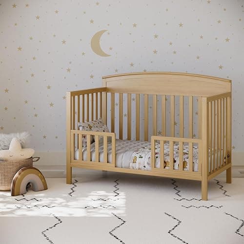Graco Benton 5-in-1 Convertible Crib (Driftwood) – GREENGUARD Gold Certified, Converts from Baby Crib to Toddler Bed, Daybed and Full-Size Bed, Fits Standard Full-Size Crib Mattress thumbnail 4