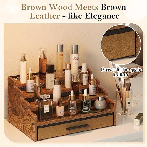 Yuzehuaza Men's Cologne Water Organizer Cologne Holder Dresser Perfume Organizer thumbnail 5