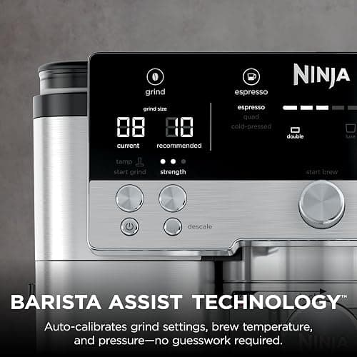 Ninja Luxe Café 3-in-1 Espresso, Drip Coffee and Cold Brew Machine | Integrated Coffee Grinder, Milk Frother, Assisted Tamper & Built-In Espresso Accessory Storage | Stainless Steel | ES601 thumbnail 5