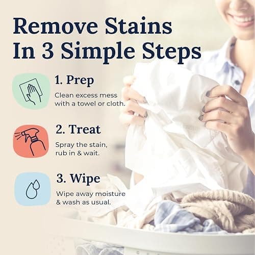 Miss Mouth's Messy Eater Stain Treater Spray - 4oz Stain Remover - Newborn & Baby Essentials - No Dry Cleaning Food, Grease, Coffee Off Laundry, Underwear, Fabric - 1 pack thumbnail 7