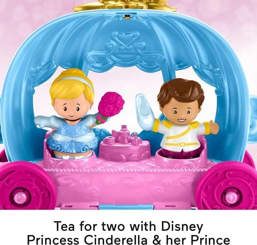Fisher-Price Little People Toddler Toy Disney Princess Cinderella’s Dancing Carriage Playset with Figures for Pretend Play Ages 18+ Months​ thumbnail 5