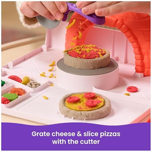 Kinetic Sand, SquishPizza Rising Pizza Oven Playset with 1lb Play Sand & 5 Tools, Play Food Arts & Crafts, Holiday Gifts & Stocking Stuffers for Kids Ages 3 and up thumbnail 6