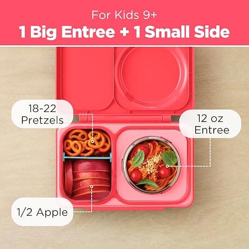 Omie OmieBox UP Kids Insulated Bento Box, Cherry Pink thumbnail 4