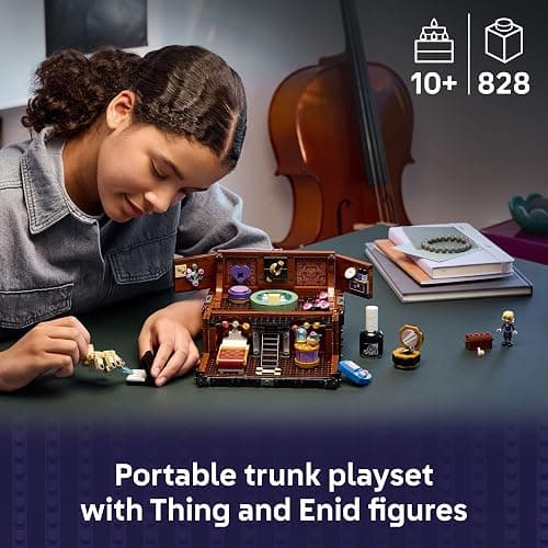 LEGO Wednesday Thing’s Apartment Building Toy - Transforming Trunk Playset W/Poseable Thing & Enid Sinclair Minidoll - Wednesday Merch for Girls & Boys, Ages 10+ - Gift Idea for Birthdays - 76785 thumbnail 2
