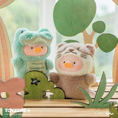 TOYZERO+ Lulu The Piggy Blind Box Figures - Puppet Show Series Plush Keychain Blind Boxes Figurines Finger Puppet Toy Cute Stuffed Animals Mystery Box Collectible Decorations Birthday Gift, Single Box thumbnail 5