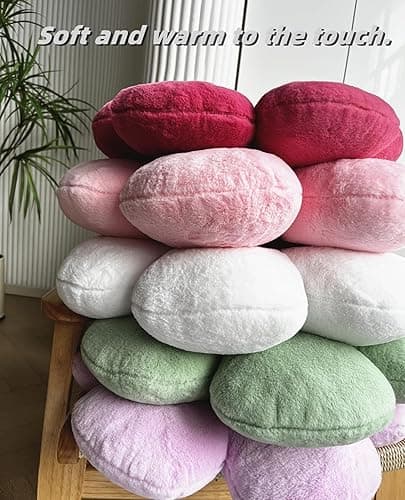 Vdoioe Pink Flower Pillow，Flower Shaped Throw Pillow 15.7In Daisy Pillow Cushion Cute Flower Seating Cushion Home Decorative Pillows for Sofa Couch Bed thumbnail 6