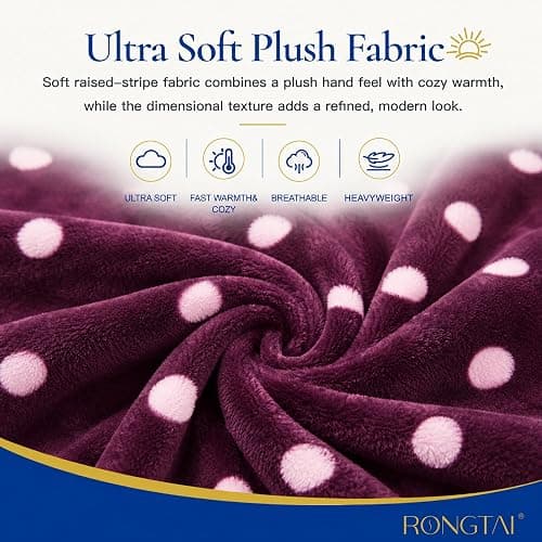 RONGTAI Womens Bathrobe Ladies Fleece Plush Warm Long Robes thumbnail 4