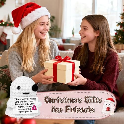Belatelove Christmas Friendship Plush Ornaments for Men & Women - Cute Handmade Crochet Stocking Stuffers - Emotional Inspirational Support Home Decor Gifts for Bestie, Friends, Coworkers, Sister thumbnail 2