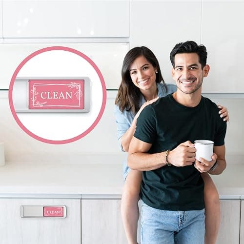 ASSURED SIGNS Stylish Clean Dirty Magnet for Dishwasher 7 x 2 Inch - Dishwasher Magnet Clean Dirty Sign for Kitchen with Sliding Indicator - Promotes Family Routines and Organization thumbnail 7