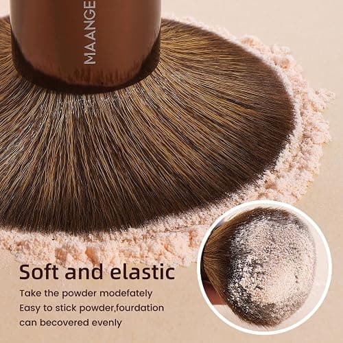 MAANGE 20 Pcs Makeup Brushes with Gift Box, Double-End Multi-functional Makeup Brushes for Blending Liquid Powder Concealer Cream Blush Buffe,Dark Brown thumbnail 5