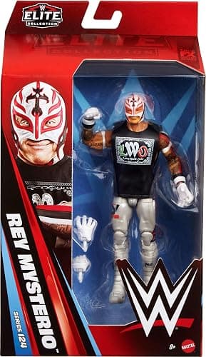 Mattel WWE Elite Action Figure & Accessories, Series #125 Set, 6-inch Collectible Rey Mysterio with 25 Articulation Points & Swappable Hands thumbnail 4