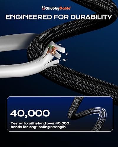 chubbycable Curly Chubby 240W Coiled USB C Fast Charging Cable Durable Braided Charger Cord for Car Compatible with iPhone 17-15 Series iPad, Orange, Type-C to Type-C, 2.13FT-6.56FT thumbnail 4