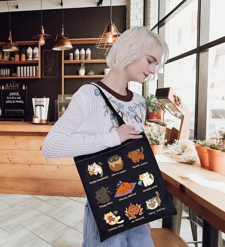 G2TUP Heroes of Olympus Movie Tote Bag Movie Fans Gift Cats Lover Shoulder Bag Magic Novels Merch thumbnail 3