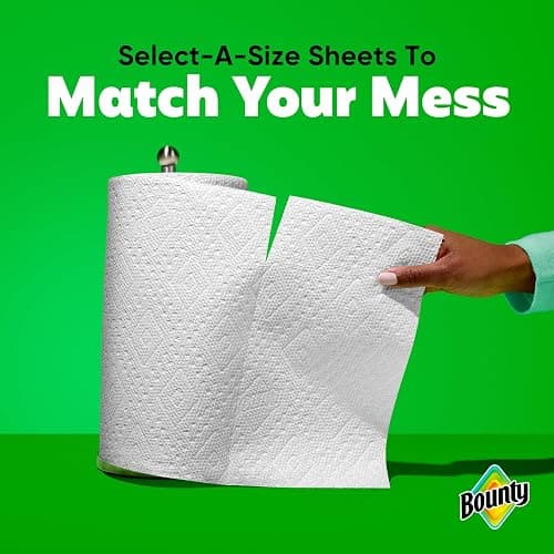 Bounty Select-A-Size Paper Towels, White, 8 Triple Rolls = 24 Regular Roll thumbnail 5