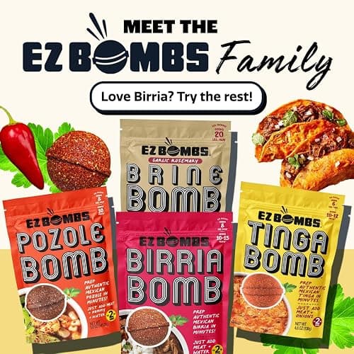 EZ Bombs Birria Bomb Seasoning, Pack of 2 – Authentic Mexican Spice Mix for Tacos, Burritos, Nachos, and Quesadillas – Made with Real Chiles, Herbs, and Spices for Quick and Flavorful Meals thumbnail 9