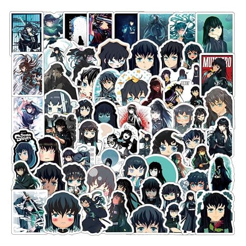 64pcs Classic Japanese Anime Stickers, Cute Cartoon Vinyl Waterproof Stickers for Water Bottle,Skateboard,Laptop,Phone,Journaling,Scrapbooking Decals for Teens Adults for Party Supply thumbnail 4