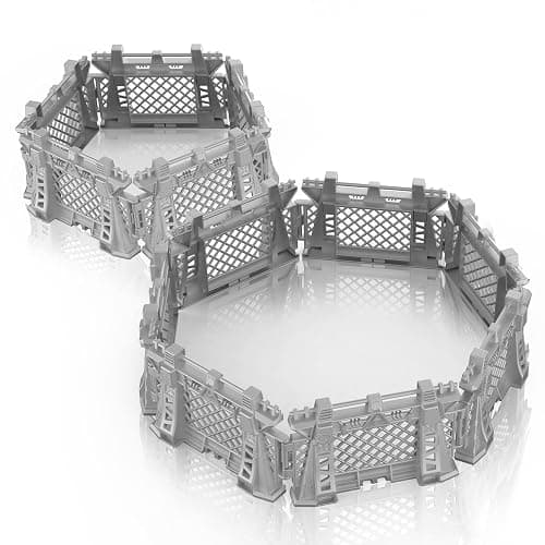 Oriate 12PCS Dinosaur Capture Fencing Accessories Playset, Plastic Dino Cages Kids Play Fence Enclosure, Suitable for Dinosaurs World Figurines Jurassic Fences - Image 1