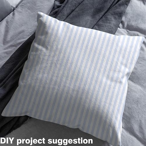 Blue White Stripes Upholstery Fabric by The Yard,Modern Simple Style Striped Fabric by The Yard Sewing Supplies,Cute Fabric for Upholstery and Home Accents,1 Yard,36" L x 59" W thumbnail 3