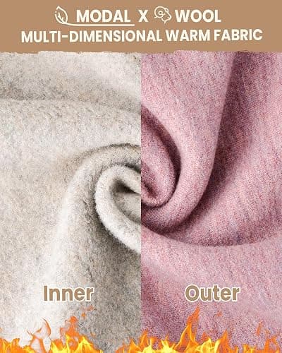 YANIKY Winter Neck Gaiter Warmer, Soft Modal-Wool Fleece Face Cover, Windproof Face Mask for Men Women thumbnail 3