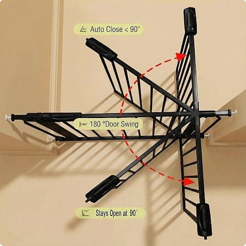 Vothco Wide Baby Gate 67-71.5 Inch Heavy Duty Steel Safety for Stairs, Pressure-Mounted Indoor Dog, No Drilling, Modern Home Design, Black thumbnail 3