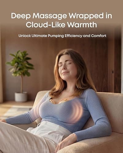 eufy Heated Massage Wearable Breast Pump S2 Pro, Charging Case | HeatFlow 2.0, VibraPump Massage, Nipple Light, Full Milk Alert, 7-Day Battery, App DIY Rhythm, Double-Sealed Flange thumbnail 5