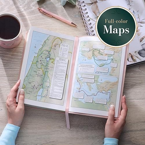 KJV Holy Bible, Giant Print Full-size Faux Leather Red Letter Edition - Thumb Index & Ribbon Marker, King James Version, Pink (KJV Full Size GP Editions) thumbnail 4