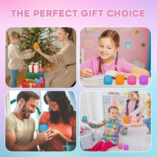 Squishy Fidget Toys Stress for Kids and Adults, Super Solid Squeeze Ball, Sensory for Stress Relief, Birthday, Easter Basket Stuffers and Party Favors(Pink) thumbnail 6