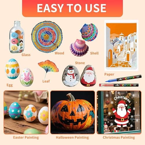 TECADA 168 Colors Acrylic Paint Markers, Soft Brush Tip Acrylic Markers Set, Paint Pens for Wood, Fabric, Canvas, Glass, Stone, Canvas, Rock Painting and DIY Crafts Art Supplies thumbnail 2